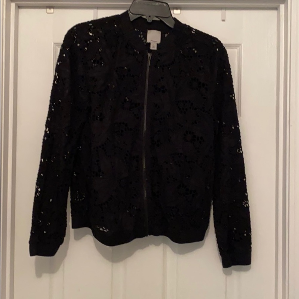 Lace Bomber Jacket